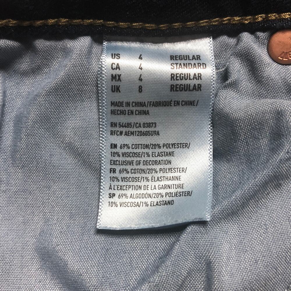 American Eagle Outfitters Dark Wash Super Stretch Jeans - Size 4 - Picture 10 of 11